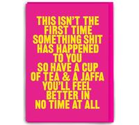 Brainbox Candy - Funny Thinking of You Card - Real Hackney Dave - 'Tea and Jaffa Thinking Of You' - Witty Amusing Artistic Humour - For Him Her Men Women Friends Partner