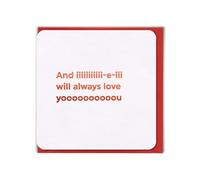 Brainbox Candy - Funny Valentines Cards - 'And iiiiiiii-e-iii Will Always Love Yoooooou' - Witty Amusing Valentine's Day Cards For Him Her Boyfriend Girlfriend Husband Wife Partner