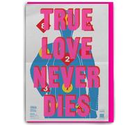 Brainbox Candy - Funny Valentine's Day Card - Real Hackney Dave - 'True Love Never Dies' - Witty Amusing Artistic Humour - Valentines Card For Boyfriend Girlfriend Husband Wife Partner Friend