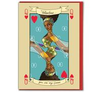 Brainbox Candy - Funny Valentine's Day Card - 'You Are My Queen' - Cheeky Cartoon Humour - Witty Amusing Valentines Cards - For Him Her Boyfriend Girlfriend - Husband Wife Partner Friend