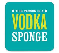 Brainbox Candy - Funny 'Vodka Sponge Coaster' - Small Gift Ideas For Him Her - Friends Birthday - Housewarming Present - New Home Gift - Funny Gifts For Women Men