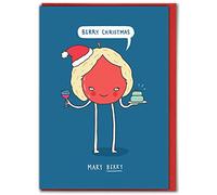 Brainbox Candy - Funny Xmas Cards For Mum And Dad - Funny Christmas Cards For Friend - 'Mary Berry Xmas' - For Best Friends Mates Him Her