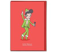Brainbox Candy - Funny Xmas Cards - Funny Christmas Cards For Friends - 'Elvis Presley' - For Mum and Dad Him Her Boyfriend Girlfriend Partner