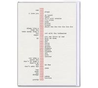 Brainbox Candy - Hayden Kays Funny New Baby Card - Typewriter Style 'Baby' Wordplay - Large A4 Size Work | Office Group Signing Card - Paternity & Maternity Leaving Card - Blank Inside