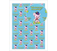 Brainbox Candy - Magda Archer - Funny Wrapping Paper - 'Did Someone Say Party?' - 2 Sheets - Novelty Gift Wrap For Him Her Men Women Friends - Quality Folded Wrap