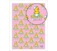 Brainbox Candy - Magda Archer - Funny Wrapping Paper - 'You're The No. 1 Chick' - 2 Sheets - Novelty Gift Wrap For Him Her Men Women Friends - Quality Folded Wrap