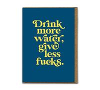 Brainbox Candy - Namaste - 'Give Less Fucks' Card - Funny A6 - Birthday Card - Perfect For Friends Men Women Boy Girlfriend Partner