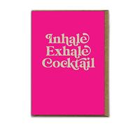 Brainbox Candy - Namaste - 'Inhale Exhale' Card - Funny Cute A6 - Birthday Card - Perfect For Friends Men Women Boy Girlfriend Partner