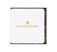 Brainbox Candy - New School Card - 'I'm So Proud Of You' - Quality Gold Foiled Card - For Him Her Son Daugher Family Friends