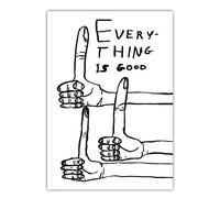 Brainbox Candy Officail David Shrigley 'Everything is Good' Funny Humorous Feint Lined A5 Notebook