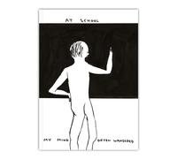 Brainbox Candy Official David Shrigley - Funny A5 Notebook | Notepad - 'Mind Often Wandered' - Perfect Bound - 96 Feint Lined Pages (48 Sheets) - Cheeky Birthday Christmas Gifts For Men Women Friends