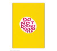 Brainbox Candy Official David Shrigley - Funny A6 Notebook - 'Do Not Doubt Yourself' - Feint Lined - Pocket Notebook Journal - Small Gift Ideas For Him Her Friends