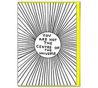 Brainbox Candy Official David Shrigley - Funny Birthday Cards - Altenative Card Humour - 'Centre Of Universe' Card - Perfect for Friends Him Her Boyfriend Girlfriend Partner - Sold