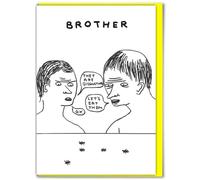 Brainbox Candy Official David Shrigley - Funny Birthday Cards Humorous Happy Birthday ‘Brother’ Perfect For Best Friends Mates Him- Sold Exclusively