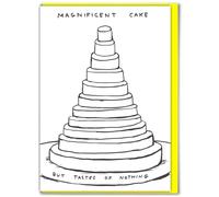 Brainbox Candy Official David Shrigley - Funny Birthday Cards Humorous Happy Birthday ‘Magnificent Cake’ Perfect For Best Friends Mates Him- Sold Exclusively