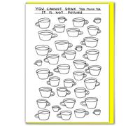 Brainbox Candy Official David Shrigley - Funny Birthday Cards Humorous Happy Birthday ‘Too Much Tea’ Perfect For Best Friends Mates Him- Sold Exclusively
