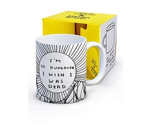 Brainbox Candy Official David Shrigley - Funny Coffee Mug - Gift Boxed Novelty Christmas Or Birthday Gift for Men and Women - So Hungover Art Design Sold Exclusively