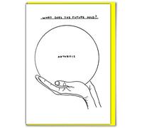 Brainbox Candy Official David Shrigley - Funny Happy Birthday Card - 'Arthritis' - Perfect for Friends Mates Him Her Boyfriend Girlfriend Partner - Sold