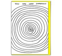 Brainbox Candy Official David Shrigley - Funny Happy Birthday Card - 'You are Very Important' - Friends Mates Him Her Boyfriend Girlfriend Partner - Sold