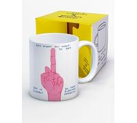 Brainbox Candy Official David Shrigley - Funny Mug for Adults - 'Say What You Want' - Novelty Boxed Mug - Cheeky Gift Ideas for Men Women - Quirky Art Design - Quality 10oz Stoneware Mug