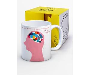 Brainbox Candy Official David Shrigley - Funny Mug for Adults - 'Stupid Thougts' - Novelty Boxed Mug - Cheeky Gift Ideas for Men Women - Quirky Art Design - Quality 10oz Stoneware Mug