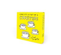 Brainbox Candy Official David Shrigley - Funny Pack Of 4 Coasters - Boxed Coaster Gift Set - 4 Pack - Hilarious Gift Ideas For Him Her - Work Office - New Home - Presents For Women Men - Sold