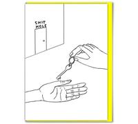 Brainbox Candy Official David Shrigley - New Home Card - 'Shit Hole’ - Congratulations - Moving House - Cheeky Housewarming Card - For Him Her Friends Mates - Sold Exclusively