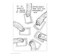 Brainbox Candy Official David Shrigley Postcard ‘Game Of Chance’ - Funny Postcards - David Shrigley Art - A6 Print - Artistic Postcard