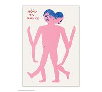 Brainbox Candy Official David Shrigley Postcard - 'How To Dance' - Funny Postcards - David Shrigley Art - A6 Print - Artistic Postcard