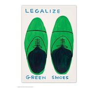 Brainbox Candy Official David Shrigley Postcard - 'Legalize Green Shoes' - Funny Postcards - David Shrigley Art - A6 Print - Artistic Postcard