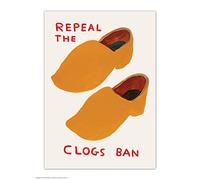 Brainbox Candy Official David Shrigley Postcard - 'Repeal The Clogs Ban' - Funny Postcards - David Shrigley Art - A6 Print - Artistic Postcard