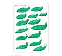 Brainbox Candy Official David Shrigley Postcard - ‘Slug Parade’ - Funny Postcards - David Shrigley Art - A6 Print - Artistic Postcard