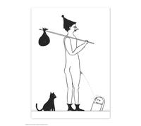 Brainbox Candy Official David Shrigley Postcard ‘To London’ - Rude Funny Postcards - David Shrigley Art - A6 Print - Artistic Postcard