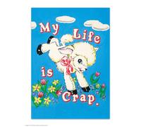 Brainbox Candy Official Magda Archer Postcard - ‘My Life is Crap’ - Funny Postcards - Magda Archer Art - A6 Print - Artistic Postcard