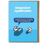 Brainbox Candy Official Modern Toss - Funny Birthday Card - 'Imposter Syndrome' - Hilarious Cartoon Comedy - Alternative Birthday Humour Cards For Him Her Friends Mates