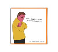 Brainbox Candy - Rude Birthday Card - 'Bad Boy' - Otherwhats - Hilarious Illustration - Funny Cartoon Humour - Surreal Cartoonist - Cheeky Cards For Men Women Friends Mates