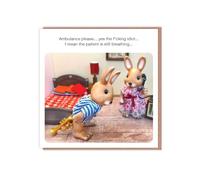 Brainbox Candy - Rude Birthday card - Forest_Fr1ends - 'Ambulance Please' - Cheeky Greeting Card Humour - Fun Novelty Card - For Him Her Men Women Friends Partner