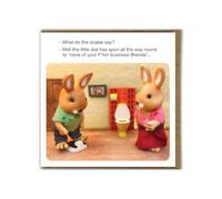 Brainbox Candy - Rude Birthday Card - Forest_Fr1ends - 'What Do The Scales Say' - Cheeky Greeting Card Humour - Fun Novelty Birthday Card - For Him Her Men Women Friends Partner