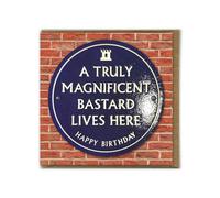 Brainbox Candy - Rude Birthday Card - 'Magnificent Bastard' - Quality Embossed Card - Cheeky Birthday Humour Card - For Him Her Men Women Friends