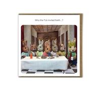 Brainbox Candy - Rude Christmas Card - Forest_Fr1ends - 'Who Invited Keith' - Cheeky Greeting Card Humour - Fun Novelty - For Him Her Men Women Friends Partner