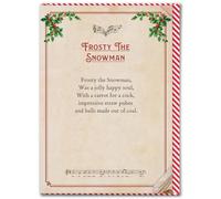 Brainbox Candy - Rude Christmas Card - 'Frosty The Snowman' - Cheeky Xmas Songs | Carols - Festive Seasonal Humour Cards - For Him Her Men Woman Friends - Merry Christmas