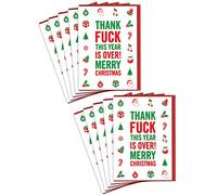Brainbox Candy - Rude Christmas Card Pack - 10 Thank F*ck This Year Is Over Cards - 2020 Xmas Cards For Her Him Women Men Funny Offensive
