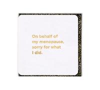 Brainbox Candy - Sorry Card - 'Menopause Sorry' - Quality Gold Foiled Card - Cheeky Humour Card - For Him Her Friends