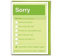 Brainbox Candy - Sorry Card - 'My Bad…' - Tick Box Card - Alternative Apology - Novelty Cards For Him Her Friends Mates
