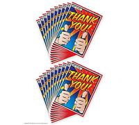 Brainbox Candy - Thank You Cards - 20 Card Bundle Pack - Multipack of Cards to Say Thanks - Same Design - For Him Her Women Men - Supply Bulk Buy