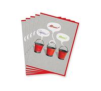 Brainbox Candy - Thank You Cards - 5 Card Bundle Pack - Multipack of Cards to Say Thanks - Same Design - For Him Her Women Men - Supply Bulk Buy