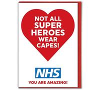 Brainbox Candy - Thank You/Happy Birthday/Appreciation Card - 'Not All Superheroes Wear Capes' - Perfect For Friends Him Her Boy Girlfriend Partner NHS Staff