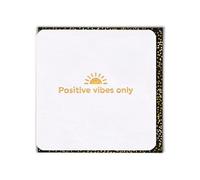 Brainbox Candy - Thinking Of You Card - 'Positive Vibes Only' - Quality Gold Foiled Card - For Him Her Friends