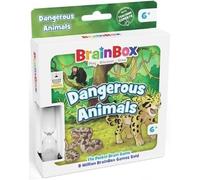 BrainBox Pocket Dangerous Animals | Fun & Educational Travel Card Game | Ages 6+ | 1+ Players | 10 Minutes Playing Time