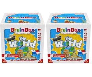 BrainBox The World | Fun & Educational Card Game | Ages 8+ | 1+ Players | 10 Minutes Play Time (Pack of 2)